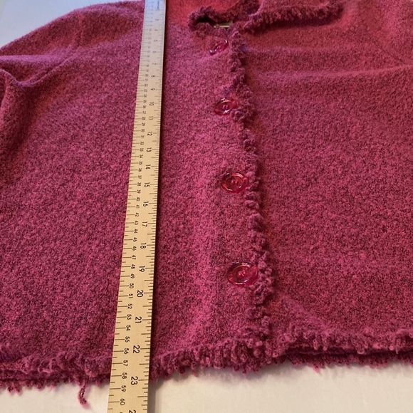 Sigrid Olsen Jacket Sweater Essentials Pink Collared Sweater Jacket - Picture 10 of 13